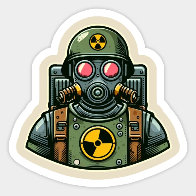 Radioactive WWII soldier Sticker by nerd.collect